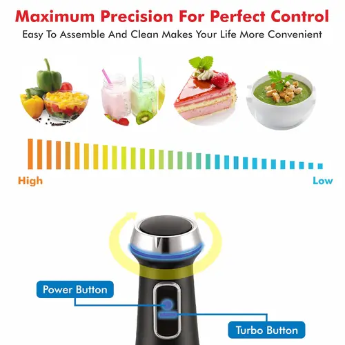 Boss Stellar B140 Hand Blender with 1200W, Two Speed Control (Black) 7 Boss Stellar B140 Hand Blender with 1200W, Two Speed Control (Black)