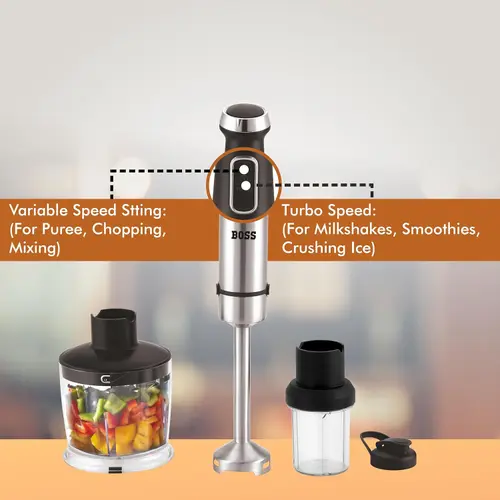 Boss Stellar B140 Hand Blender with 1200W, Two Speed Control (Black) 9 Boss Stellar B140 Hand Blender with 1200W, Two Speed Control (Black)