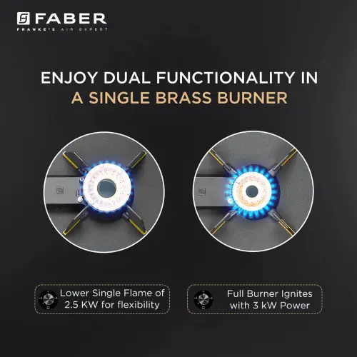 Faber Magiclift Hobtop with 4 Burners, Premium Knobs Controls, Flame Failure Device, Cast Iron Pan Support (Black) 4 Faber Magiclift Hobtop with 4 Burners, Premium Knobs Controls, Flame Failure Device, Cast Iron Pan Support (Black)