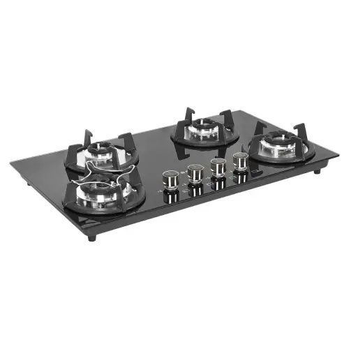 Faber Superia Hob with 4 Brass Burners, Toughened Black Glass, Black Enameled Pan Support (Black) 10 Faber Superia Hob with 4 Brass Burners, Toughened Black Glass, Black Enameled Pan Support (Black)