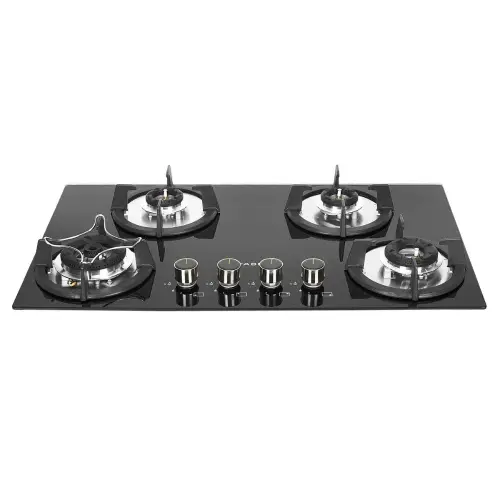 Faber Superia Hob with 4 Brass Burners, Toughened Black Glass, Black Enameled Pan Support (Black) 2 Faber Superia Hob with 4 Brass Burners, Toughened Black Glass, Black Enameled Pan Support (Black)