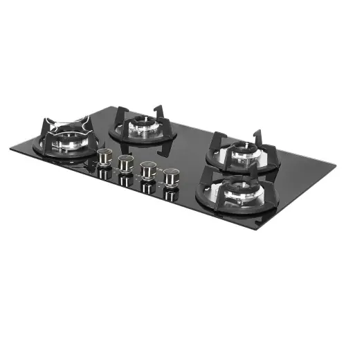 Faber Superia Hob with 4 Brass Burners, Toughened Black Glass, Black Enameled Pan Support (Black) 9 Faber Superia Hob with 4 Brass Burners, Toughened Black Glass, Black Enameled Pan Support (Black)