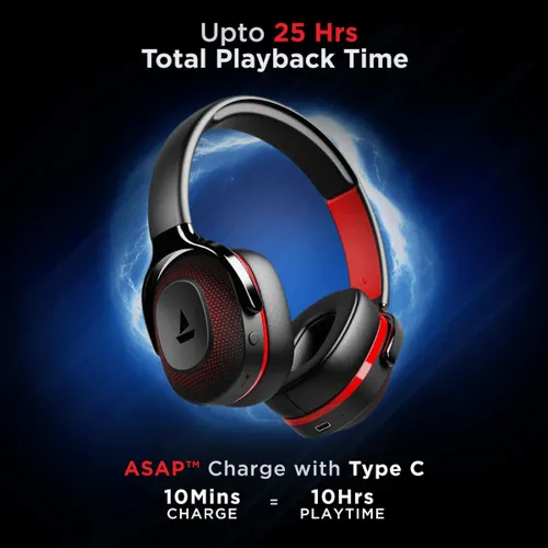 boAt Rockerz 425 Bluetooth Headphone with 40mm Dynamic Drivers, 500mAh Battery, 25 Hours Playback (Active Black) 4 boAt Rockerz 425 Bluetooth Headphone with 40mm Dynamic Drivers, 500mAh Battery, 25 Hours Playback (Active Black)