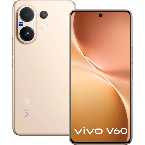 vivo V60 5G (8GB RAM, 256GB Storage) | Snapdragon 7 Gen 4 | 6500mAh Battery | IP68 & IP69 Rating | Auspicious Gold