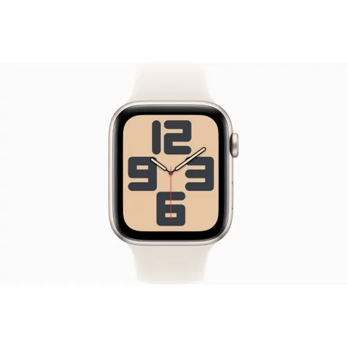 Apple Watch SE GPS 44mm Starlight Aluminium Case with Starlight Sport Band - ML (Strap fits 160â?10mm wrists)