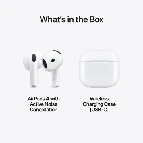 Apple AirPods 4 with Active Noise Cancellation | Charging Case (USB-C) with speaker 5 Apple AirPods 4 with Active Noise Cancellation | Charging Case (USB-C) with speaker