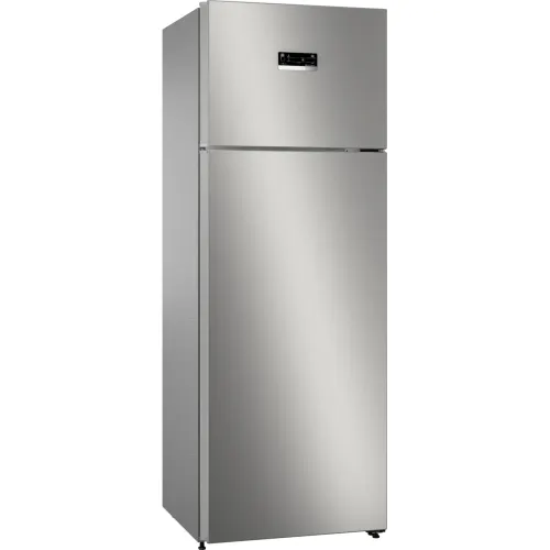 Bosch 368 Litres Frost Free Double Door Refrigerator with freezer at top (CTC39S02NI, Shiney Silver)