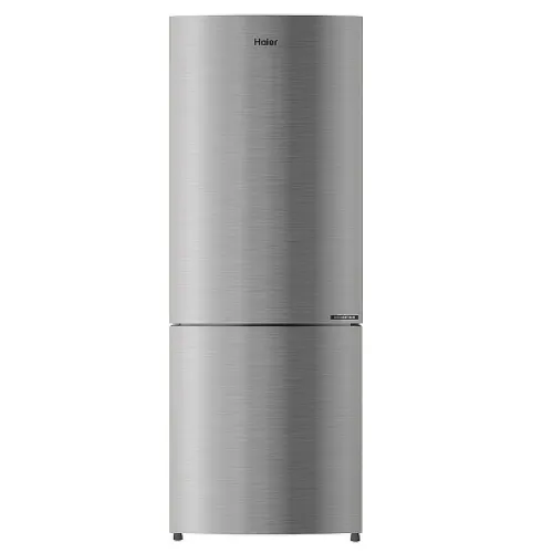 Haier 265 Litres (2 Star) Double Door Frost Free Refrigerator with  8 in 1 Convertible, Jhukna Mat Technology (HRB-3152BIS-P, Inox Steel)