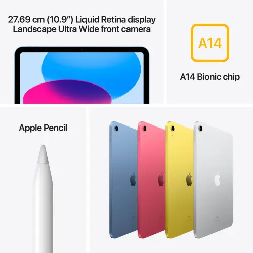 Apple iPad 10th Generation Wi-Fi (10.9 Inch, 256GB, Silver, 2022 model) MPQ83HN/A 5 Apple iPad 10th Generation Wi-Fi (10.9 Inch, 256GB, Silver, 2022 model) MPQ83HN/A