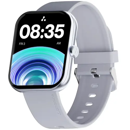 Ambrane Wise EON Max Smart Watch with 2.01 inch Lucid Display, Bluetooth Calling, AI & 100+ Watch Faces, 100+ Sports Modes (Grey)