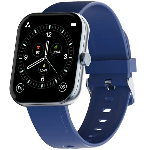 Ambrane Wise EON Max Smart Watch with 2.01 inch Lucid Display, Bluetooth Calling, AI & 100+ Watch Faces, 100+ Sports Modes (Blue)