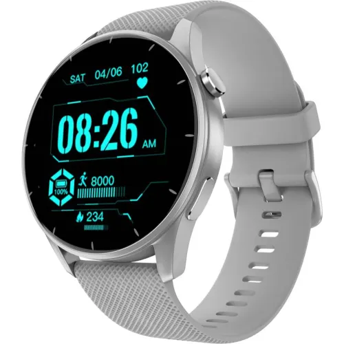 Noise Crew Smartwatch with 1.38 inch TFT Display, Bluetooth Calling, 120+ sports mode, 100+ cloud based watch faces (Sliver Grey)