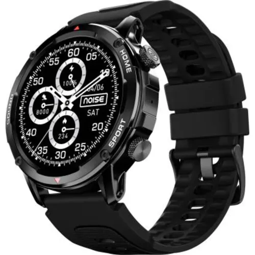 NoiseFit Venture Smart Watch with 1.39 inch TruView Display, AI Voice Assistance, Rugged Design, 300+ Watchfaces (Jet Black)