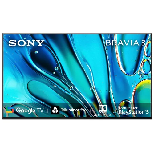 Sony BRAVIA 3 166 cm (65 Inch)) 4K Ultra HD LED Google TV - HDR10/HLG, Dolby Vision, Dolby Atmos, 4K HDR Processor X1, K-65S30