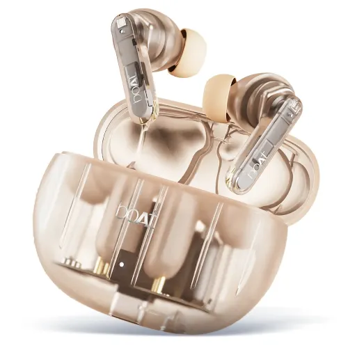 boAt Airdopes 191 ANC Wireless Earbuds with Upto 60 Hours Playback, ASAPâ?Charge, Quad Mics ENxâ?Tech, BEASTâ?Mode (Pellucid Orange)