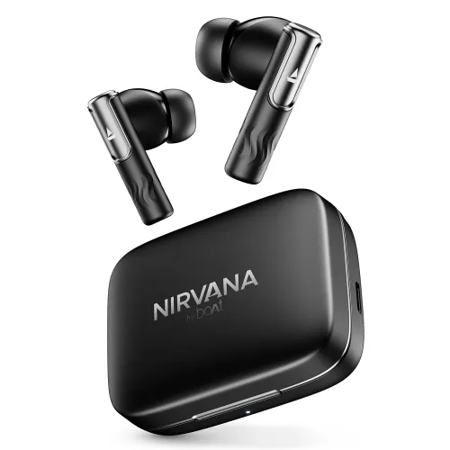 boAt Nirvana Ivy Bluetooth Wireless Earbuds with CboAt Signature Sound, 50 HRS Playback, Preset EQ Modes (Gunmetal Black)