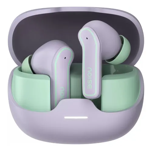 Noise Pop True Wireless Earbuds with 50 hours of playback, 10mm Drivers, Quad Mic with ENC (Lilac Pop)