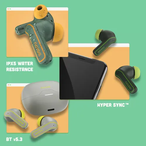 Noise Pop True Wireless Earbuds with 50 hours of playback, 10mm Drivers, Quad Mic with ENC (Lilac Pop) 8 Noise Pop True Wireless Earbuds with 50 hours of playback, 10mm Drivers, Quad Mic with ENC (Lilac Pop)