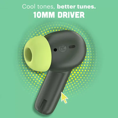 Noise Pop True Wireless Earbuds with 50 hours of playback, 10mm Drivers, Quad Mic with ENC (Moon Pop) 6 Noise Pop True Wireless Earbuds with 50 hours of playback, 10mm Drivers, Quad Mic with ENC (Moon Pop)
