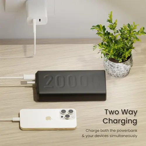 Ambrane Stylo 20000 mAh Fast Charging Powerbank With Triple Output, Stylish Design (Black) 7 Ambrane Stylo 20000 mAh Fast Charging Powerbank With Triple Output, Stylish Design (Black)