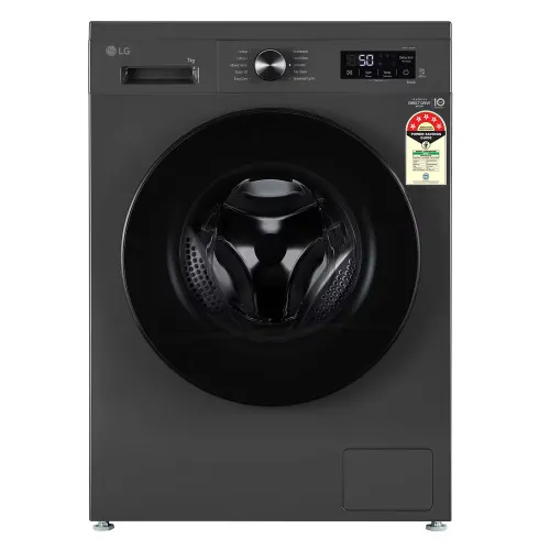 LG 7 Kg 5 Star Fully Automatic Front Load Washing Machine with Inverter Direct Drive | LG ThinQ (Wi-Fi) | Child Lock (FHB1207Z4M, Middle Black)
