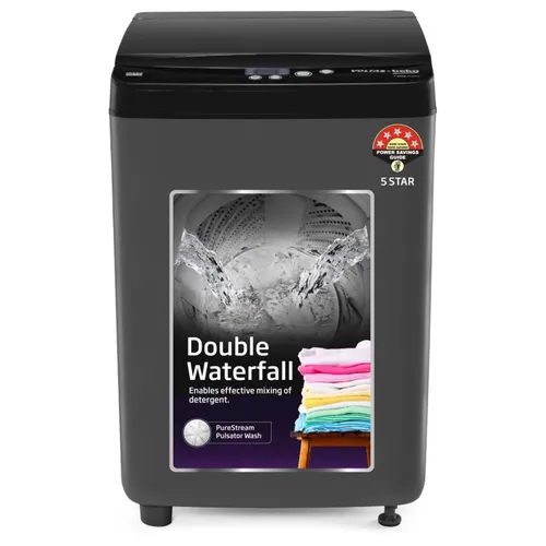 Voltas Beko 7 Kg 5 Star Fully Automatic Top Load Washing Machine with Double Waterfall | 4 Wash Programs | Purestream Pulsator (WTL7004UEA)