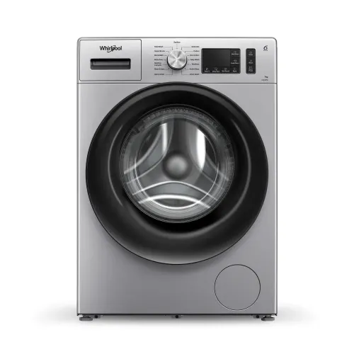 Whirlpool 7 Kg 5 Star Fully Automatic Front Load Washing Machine with In-built Heater, Steam Wash Technology (XS7012BYS, Majestic Silver)
