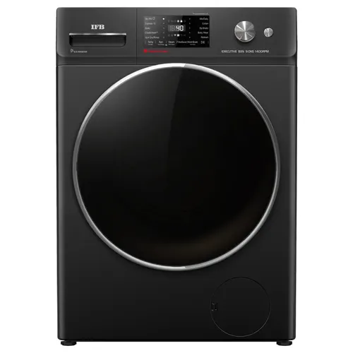 IFB 9 Kg Automatic Front Load Washing Machine with AI Technology | 1400 RPM Speed | Power Steam | Wi-Fi/Voice Enabled (Executive BXN 9014K, Black)