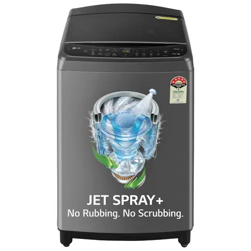 LG 9 Kg  Fully Automatic Top Load Washing Machine with ThinQ(Wi-Fi) | Turbodrum | AI Direct Drive | Lint Filter | Child Lock (THD09NWM, Middle Black)