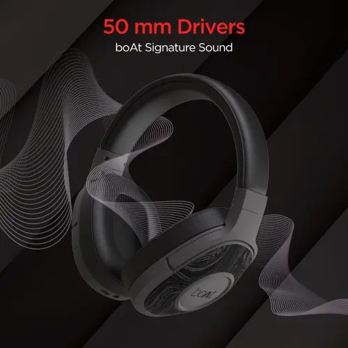 boAt Rockerz 558 Bluetooth Headphone with 50mm premium drivers, Immersive Audio, Physical Noise Isolation (Black) 5 boAt Rockerz 558 Bluetooth Headphone with 50mm premium drivers, Immersive Audio, Physical Noise Isolation (Black)