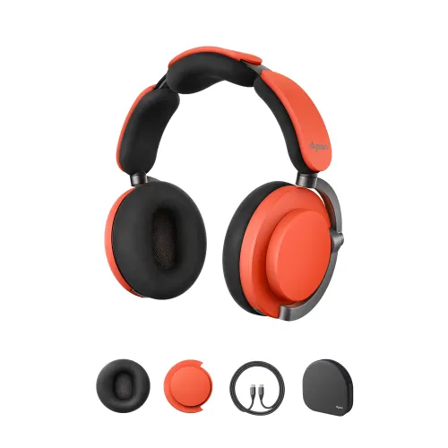 Dyson OnTracâ?Headphones with Noise Cancellation, Up to 55 hours Battery Life, MyDysonâ?app (Ceramic Cinnabar)