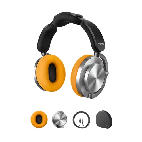 Dyson OnTracâ?Headphones with Noise Cancellation, Up to 55 hours Battery Life, MyDysonâ?app (CNC Aluminium)