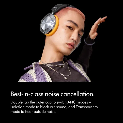 Dyson OnTracâ?Headphones with Noise Cancellation, Up to 55 hours Battery Life, MyDysonâ?app (CNC Aluminium) 3 Dyson OnTracâ?Headphones with Noise Cancellation, Up to 55 hours Battery Life, MyDysonâ?app (CNC Aluminium)