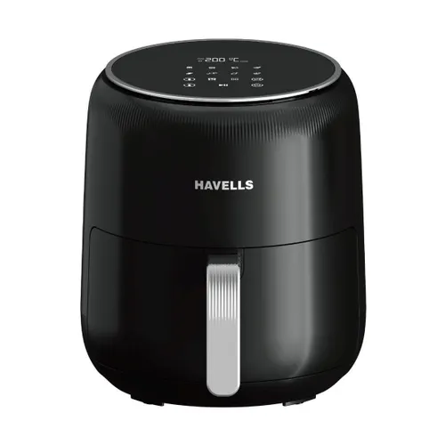 Havells Prolife Neo 4.5 L Air Fryer with 8 Pre-Set Options, Touch control panel with LED indicator, Safety lock for child protection (Black)