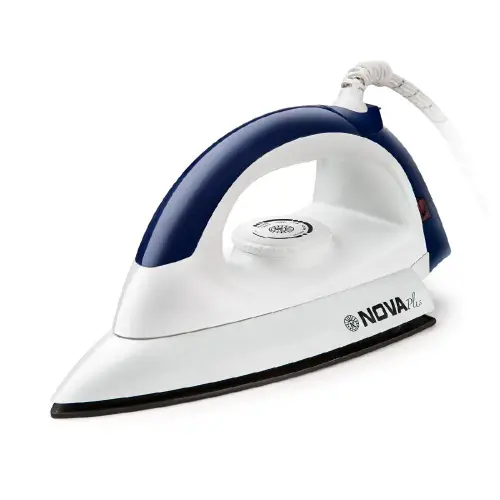 Nova Plus Dry Iron with Non stick Soleplate, Temperature Control, Swivel Cord, 1100 Watts (Ni 30)