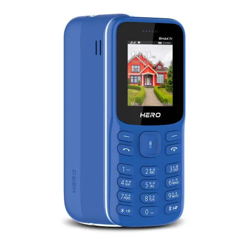 Lava Hero Shakti 2G Mobile (32GB Expandable Storage) 1.8 inch (4.57 cm) Display | Auto Call Recording | Wireless FM with Recording (Pepsi Blue)