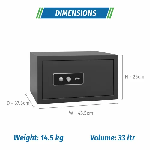 Godrej NX Pro Key Lock (33L) Home Locker (Ebony) 9 Godrej NX Pro Key Lock (33L) Home Locker (Ebony)