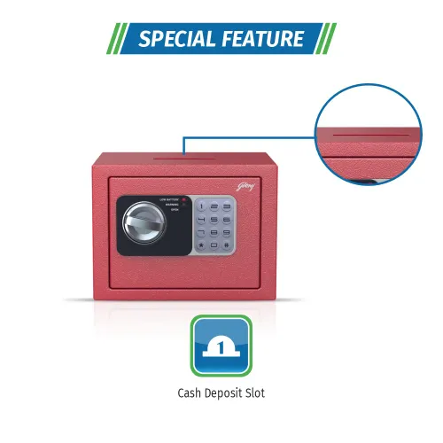 Godrej Dream Box GS4.5L EL Red Digital Locker with Master Password, Automatic Freeze, Low Battery Indicator (Red) 5 Godrej Dream Box GS4.5L EL Red Digital Locker with Master Password, Automatic Freeze, Low Battery Indicator (Red)