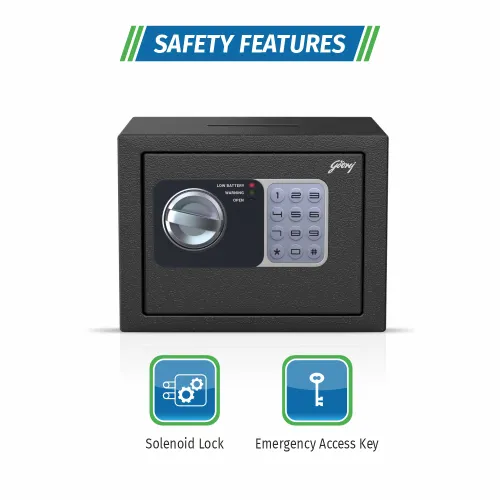 Godrej Dream Box GS4.5L EL Digital Locker with Master Password, Automatic Freeze, Low Battery Indicator (Black)