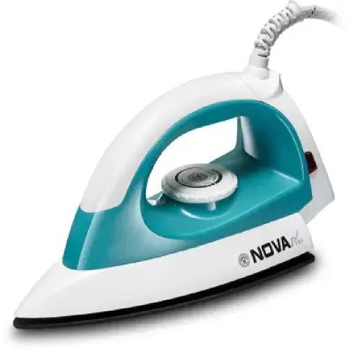 Nova Plus Dry Iron with Over Heat Protection, Non-Stick Soleplate, Multi Fabric Section, Swivel Cord (Ni 20)