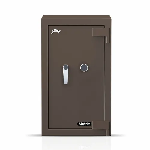 Godrej Matrix 3016 (94L) V5 Key Lock with Double Walled Protection, Armour Plate, Adjustable Shelves, Fire Resistant (Coffee Brown)