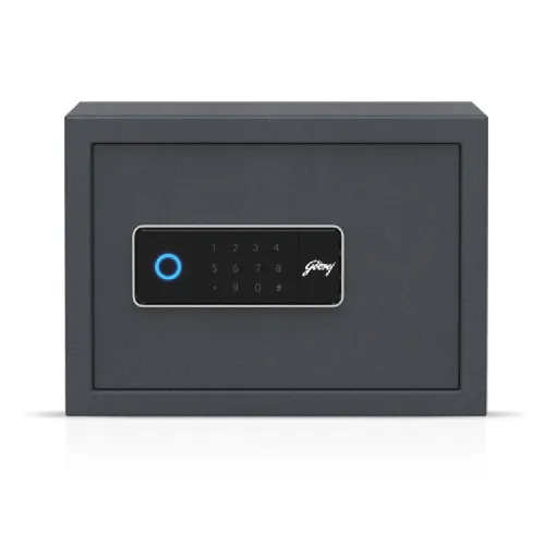 Godrej NX Pro Plus Digi+ Bio 15L Home Locker with Voice Based Acknowledgements, Internal Lights, Auto Freeze, Master Password (Black)