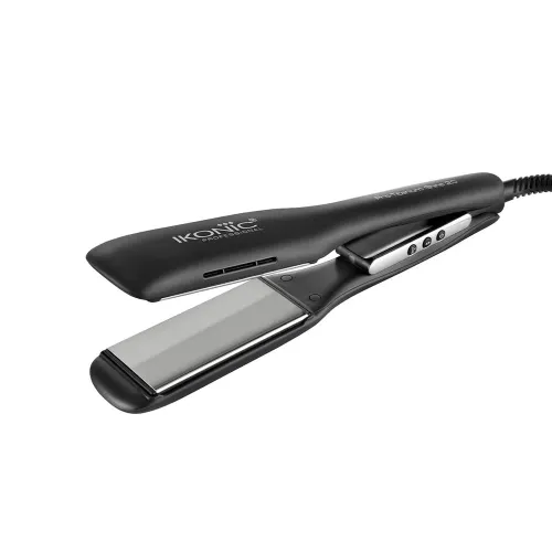 Ikonic Pro Titanium Shine 2.0 Hair Straightener with AI Technology/ Auto Shut off function/ Professional Dual Titanium Floating Plates (Black)
