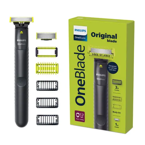 Philips One Blade Grooming Kit with Dual Protection Technology, Charcoal Grey (QP1624/10)