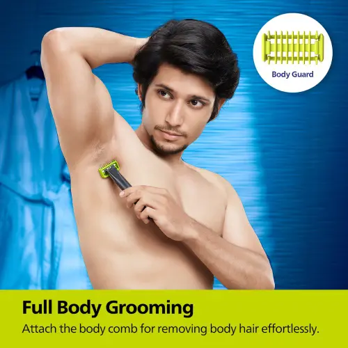 Philips One Blade Grooming Kit with Dual Protection Technology, Charcoal Grey (QP1624/10) 3 Philips One Blade Grooming Kit with Dual Protection Technology, Charcoal Grey (QP1624/10)