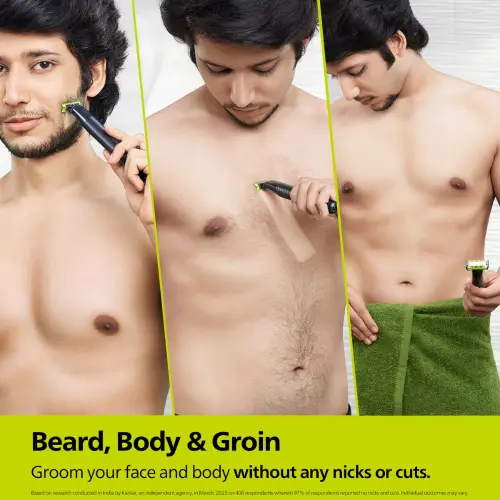 Philips One Blade Grooming Kit with Dual Protection Technology, Charcoal Grey (QP1624/10) 4 Philips One Blade Grooming Kit with Dual Protection Technology, Charcoal Grey (QP1624/10)