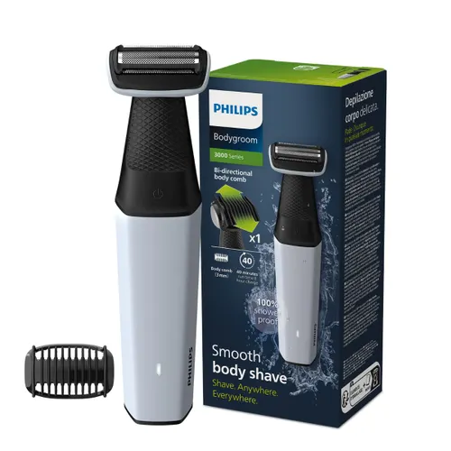 Philips BG3007/01 Bodyshaver for Men with Clinically Tested for Sensitive Skin, Safe Grooming,Patented Pearl Tip & Hypo allergenic foil, (Black)