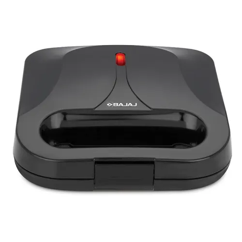 BAJAJ Sandwich Maker 800 W with Non-stick coated plates, Heat resistant Bakelite body (Black)