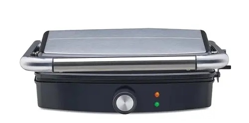 Morphy Richards Imperio Series Sandwich Maker with Adjustable Temperature Control Knob, Non-Stick Coating, Drip Collector Bowl (Black)
