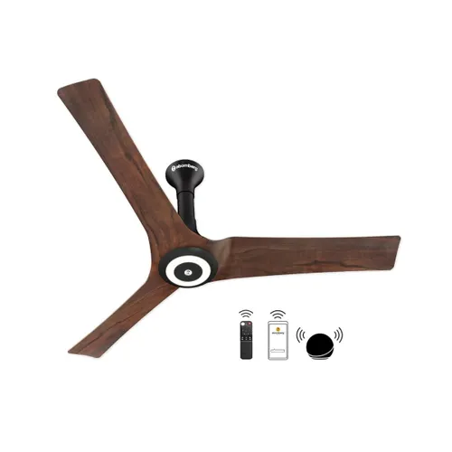 Atomberg Aris Starlight 1200 mm BLDC Ceiling Fan with IoT, Remote Control & Underlight LED with 3 Colour Options | Dark Teakwood